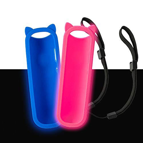 (2 Pack) Universal Protective Remote Case/Cover for Roku Streaming Stick 3600R /TCL/ONN/Sharp/Insignia/Hisense/Toshiba/LG/Hitachi Roku TV Remote, Shock Proof Silicone Remote Control Cover - Glow Case