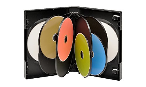 ジャストコーポレーション 多数枚収納DVDトールケース 10枚用 黒 10個セット DD-6338