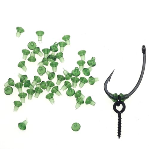 100 piezas accesorios de pesca para carpa con cuentas y paradas de gancho miniatura 5
