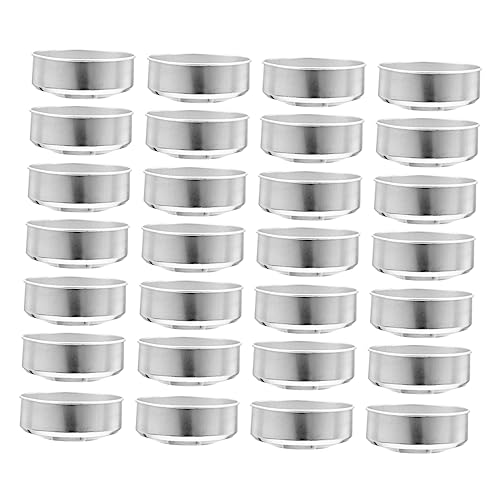 LIFKOME 100Pcs Aluminum Tea Light Tins Empty Containers for DIY Candle Making Seamless Design Heat Resistant for and Creative Projects