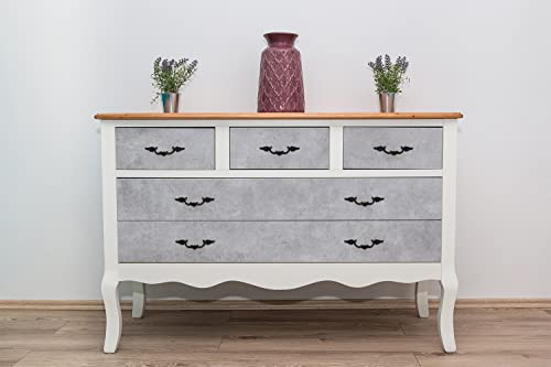 Lámina adhesiva resistente para muebles 100x50cm vinilo hormigón gris lavable para estantes 5