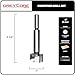 Greycore Tools 1 Inch x 3-1/2 Inch Forstner Drill Bit, High Speed Steel for Woodworking - Hardwood, Softwood and Plywood (1” Forstner)