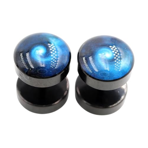 New 2026 2Pcs Earth Star Universe The Stainless Steel Men Women Barbell Ear Stud Earring Tragus Helix Piercing Jewelry Perfect For Gift For Special Occasions Jewelry Fashion Accessories Creative Gift