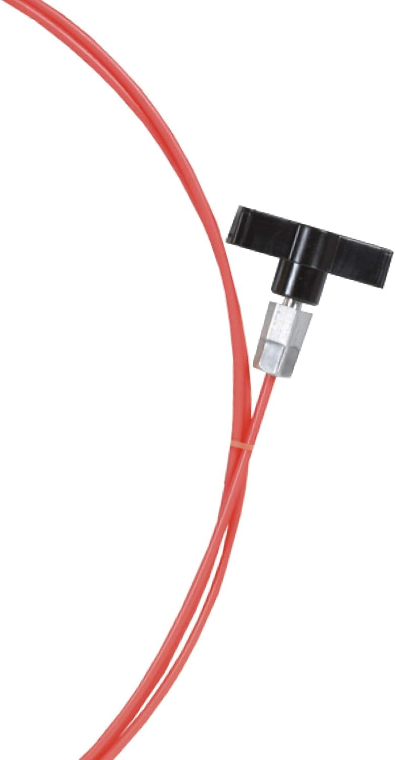 Ribimex Kit Pulizia Canne Fumarie per Stufe, Sonda Flessibile in Fibra di Vetro da 5 m, Scovolo in Nylon con Diamentro 80 mm, Filettatura Standard M 12x175, Manico Ergonomico in Plastica - PRFU8050