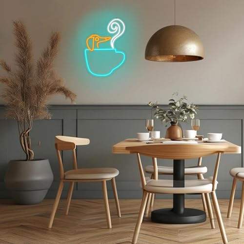 Image of Coffee Dachshund Neon Sign for Wall Decor Cafe Neon Light Dachshund Led Neon Sign colorful Led Neon Light for Coffee Shop Milk Tea Shop Tea Room Bedroom Mall Decor
