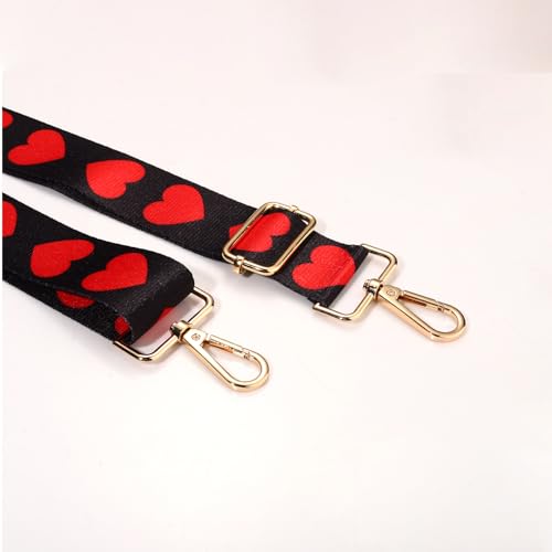 Image of Valentine's Day Purse Strap Replacement Red Pink Heart XOXO Bag Strap Conversation Heart Crossbody Purse Strap Valentine's Day Accessories Gifts (Style E)