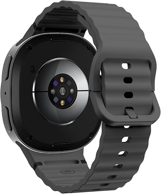 Image of GETSABLE No Gap Soft Sport Waterproof Silicone Bands Compatible with Samsung Galaxy Watch 8 Band 40mm 44mm /Galaxy Watch 8 Classic Band 46mm (2025) - Space Grey