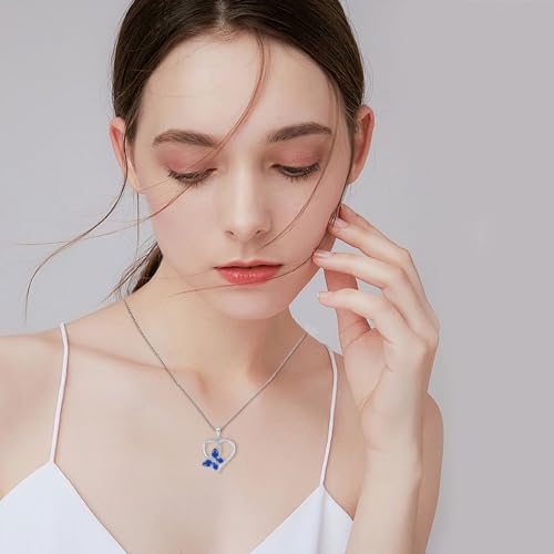 Heart Butterfly Necklace for Women 925 Sterling Silver Birthstone Jewelry Gifts for Her3