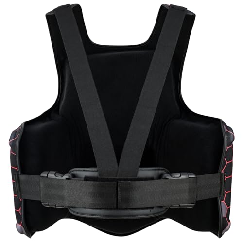 Roar Boxing Chest Guard Gel Padding MMA Body Protector Rib Shield Muay Thai Kickboxing Armour (Professional Black)