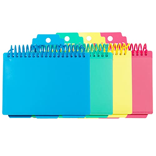 Carnet de fiches bristol à onglets amovibles et reliure spirale pour révisions fluides
