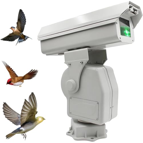MazmornFly Repelente De Aves Láser con Control por Aplicación,Ahuyentador Automático Aves Ip66, Resistente Al Agua, para Granjas,Aeropuertos Y Parques Solares,Cobertura 300 M²,Crucero Automático A