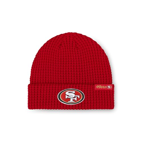 FOCO San Francisco 49ers NFL Primary Logo Waffle Beanie - Red