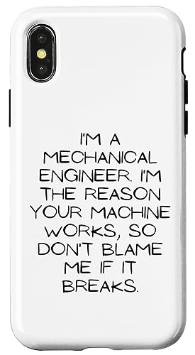 Image of iPhone X /XS Motivational Saying Mechanical Engineer Learning School Gag Case