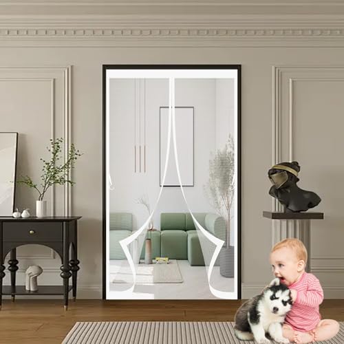 Moustiquaire de porte anti-moustiques 99 x 156 cm blanc pour rideau de cave - 2