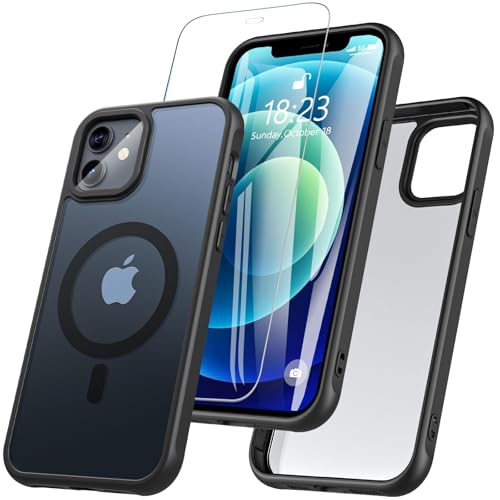 Coque iPhone 12 Pro robuste fine noire pour éviter les rayures et bris d'écran