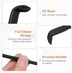 HARFINGTON 5pcs Offset Screwdriver Set Phillips Slotted Head Right Angle 90 Degree Screw Driver Double Ended Z/L-Type Hand Tool for Home Appliance Repair, Black