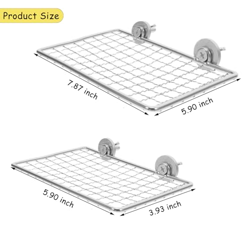 Image of 2Pcs Stainless Steel Bird Perch - Chew-Resistant and Rust-Proof, Suitable for Cage Mounting, Durable and Sturdy, Ideal for Medium to Small Birds (Silvery, Large)