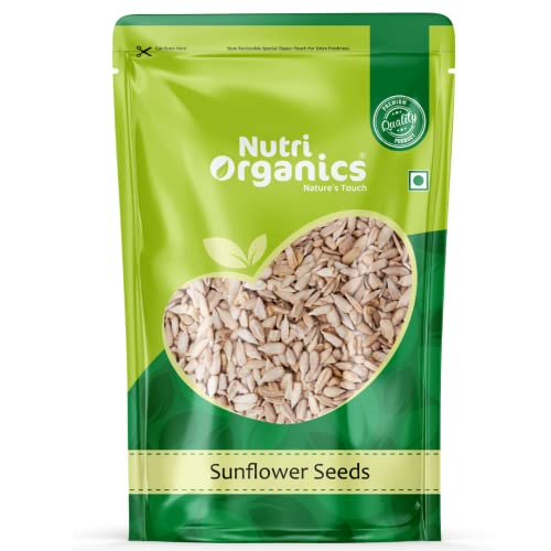 Nutri Organics Graines de tournesol crues à manger 1 kg, riches en protéines, fibres et sans gluten