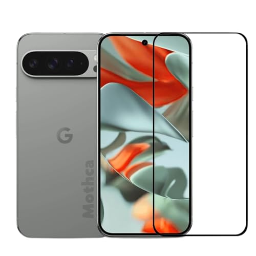 Image of Mothca Military-Grade Full Glue Tempered Glass Screen Protector for Google Pixel 10 Pro With Installation Kit | Edge to Edge Coverage | Black (Pack of 1)