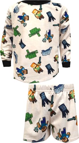 AME Sleepwear Girls' Minecraft Ocean Fun Girls Shortie Pajamas