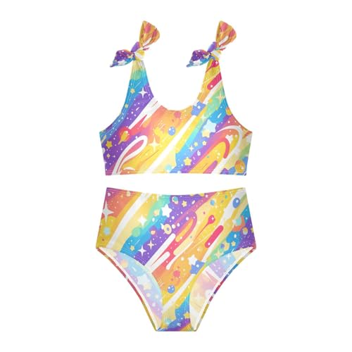 KLL Cute Cute Fairy Girls' Two Piece Bikini Sets Quick-Dry Bathing Suit Swimwear Cute Shoulder Strap3