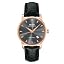 Rose Gold on Black Leather
