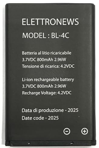 Batteria di ricambio per cellulare Easyfone Prime A1, Prime A2,