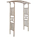 UnfadeMemory Arco Enrejado de Jardin,Pérgola de Jardin,Bambú 145x40x187cm