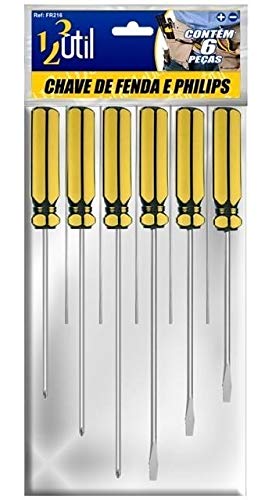 Jogo De Chave De Fenda E Philips Com 6 Peças Ferramenta