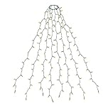 SALCAR Christmas Tree Lights, 2m x 8 Strands 280 LED Fairy Lights for 6-8ft Christmas Tree, Easy to Install, Indoor & Outdoor Decoration, 8 Modes, (Warm White, 2m)