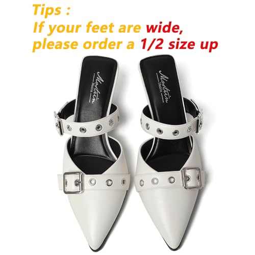 Image of Mostrin Kitten Heels for Women Pointed Closed Toe Heels Vintage Stiletto Dressy Pumps Shoes for Office Work Party