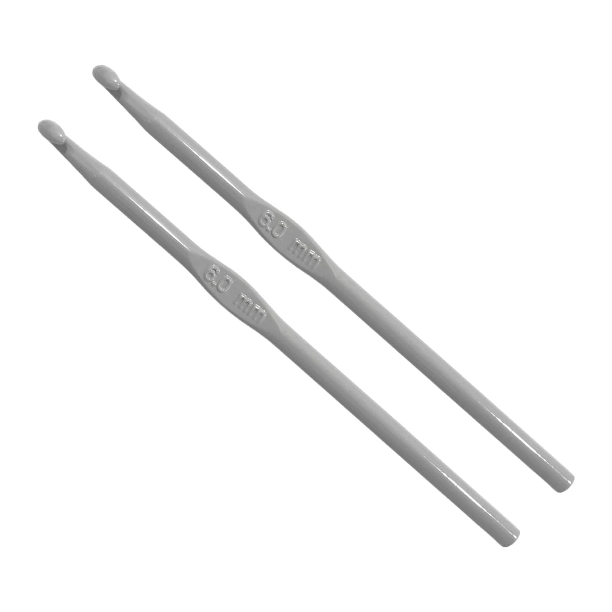 JYC CREATIVE 2 x Metal Crochet Needles Ergonomic Soft for Crafts Knitting Scarves, Hats, Amigurumis, DIY