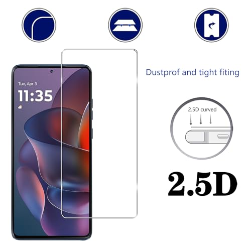 YIFNTANG Pacote com 3 protetores de tela de vidro temperado para Motorola Moto G Stylus 5G 2025/Moto G Stylus 5G 2024, HD transparente, dureza 9H, antiarranhões, compatível com Moto G Stylus 5G 2025