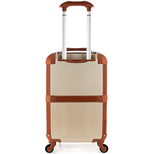 Rockland Stage Coach 20-Inch Rolling Trunk, Champagne #TOP4