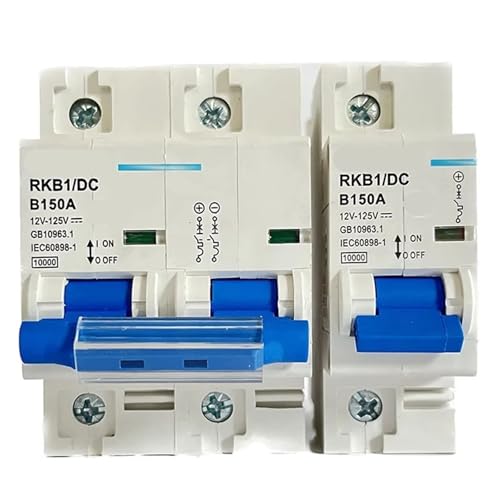 DC MCB Circuit Breaker 1P/2P 12V Mini Isolato for Solar Inverter Batteries 1Pcs(1P,150A)