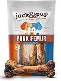 Jack&Pup Pork Femur Bones for Dogs Long Lasting | Gourmet Beef Dog Bones | Single Ingredient, Savory, Rawhide Free (2 Pack)