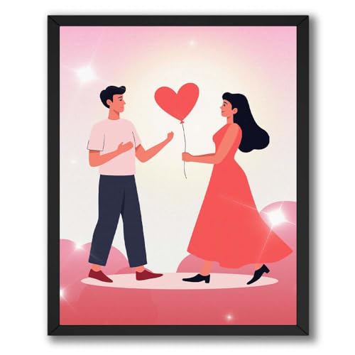 ALPINE INK CO. Romantic Heart Satin Poster - Floral Love