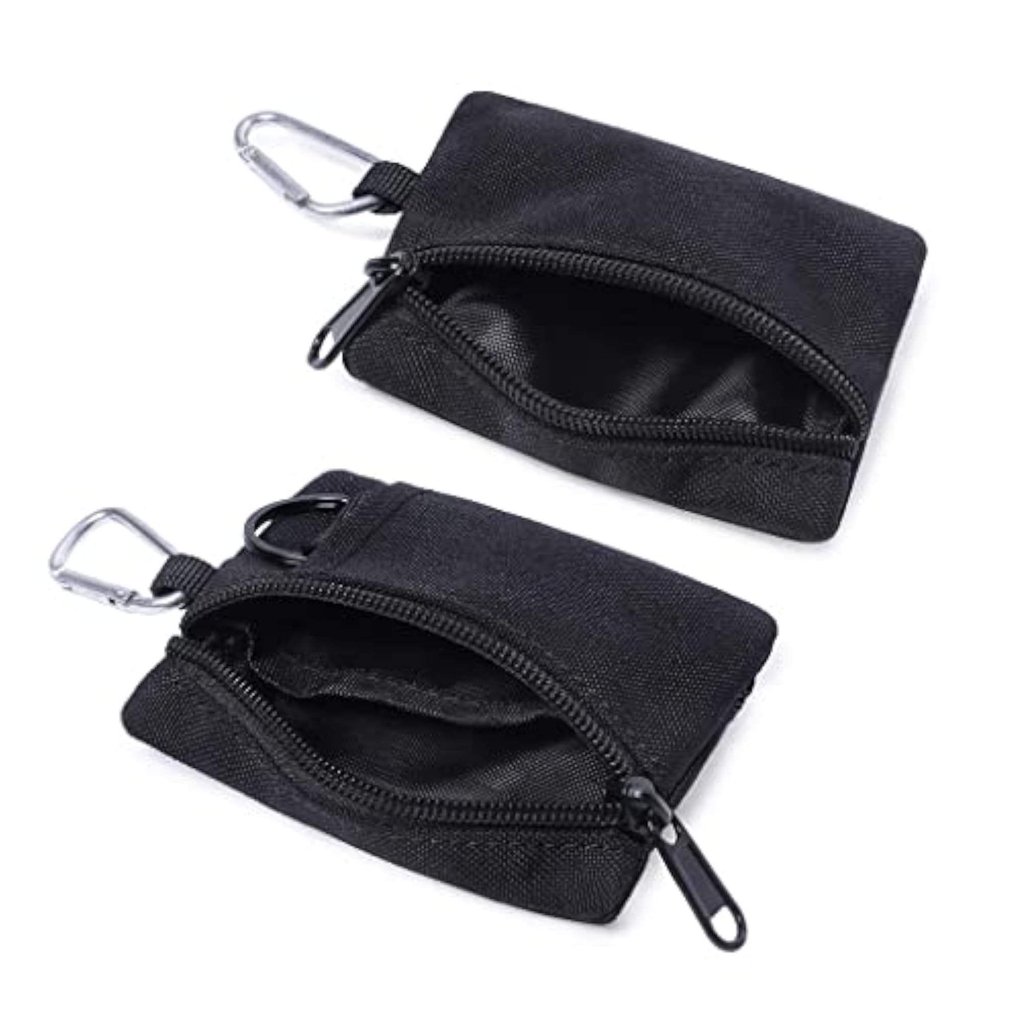 Minimalist Black Multi-purpose Money Wallet Bag with Zipper