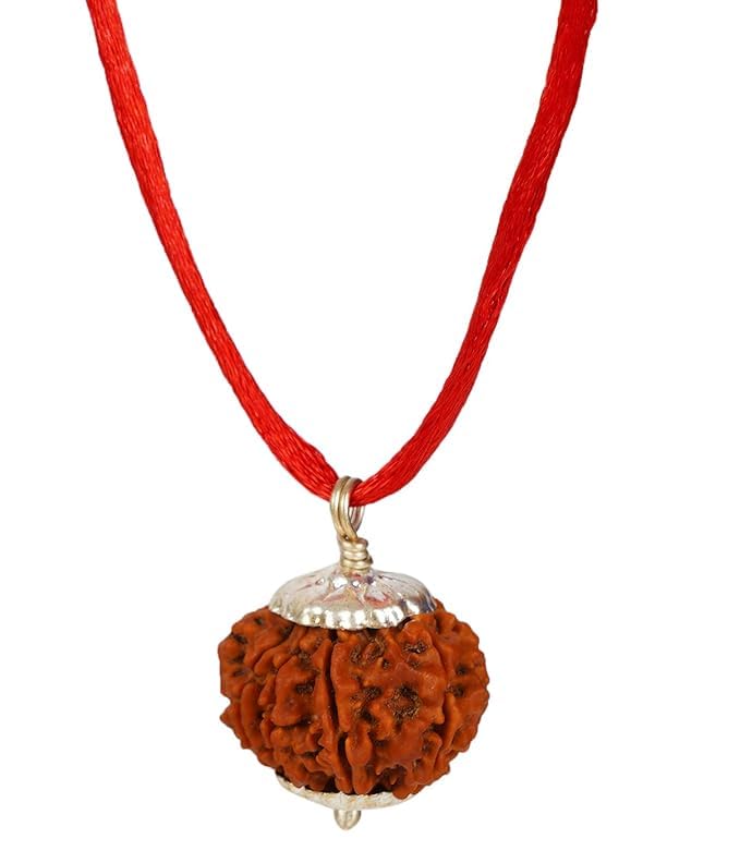 SRT Rudra 8 Mukhi Rudraksha Nepali Round Beads Aath Mukhi Rudraksha with Silver Capping 8 Face Rudraksh Original Certified Blessed by Lord Ganesh 8 Mukhi Rudrakshaa Pendant 8 मुखी नेपाली रुद्राक्ष-picture-27