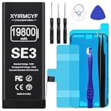 XYIRMCYF 19800mAh Super Capacity Battery Compatible with iPhone SE3(SE 2022 3rd Gen), 0 Cycle Li-Polymer Replacement Battery for iPhone SE3, with Professional Repair Tool Kit