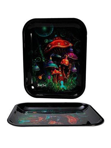 Black Leaf mezcla de Metal y Rolling bandejau00a0u0096u00a0Mediano de 34u00a0cm x 27,5u00a0cmu00a0u0096u00a0Beige