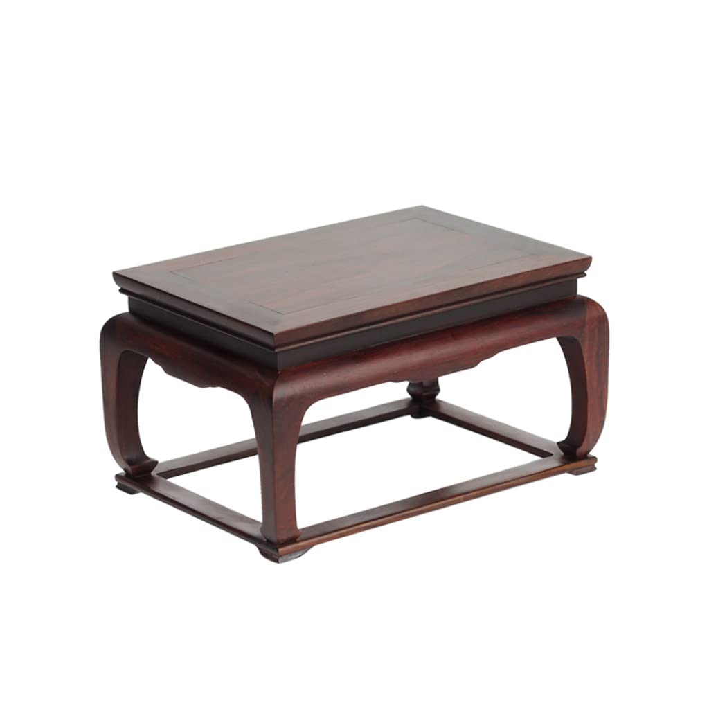 MPOPO Bonsai Pedestal Wooden Handicraft Bracket Teapot Bonsai Base Square Stone Flower Pot Buddha Statue Vase Display Stands Pedestal Base