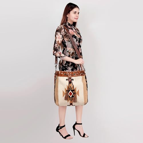 American Darling Hobo Saddle Blanket Hair Genuine Leather Western Women Bag Handbag Purse | Travel Bags College Casual2