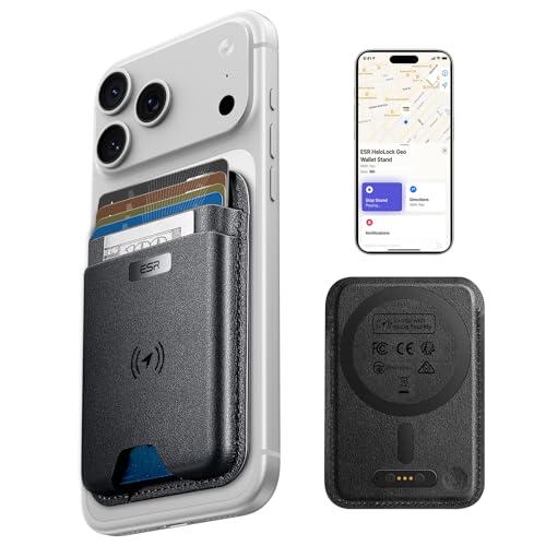 ESR for MagSafe Wallet with Find My Functionality, 5 Cards Holder, RFID-Blocking, Strong Magnetic Wallet for iPhone, for iPhone 17/16/15/14/13/12 Series, Not for 13/12 Mini, Black