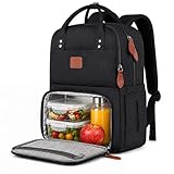 MATEIN Work Backpack for Women, Insulated Cooler Backpacks with Lunch Box, 15.6 Inch Laptop Backpack with Lunch Compartment Reusable Water Resistant Food Bag for College Camping Picnics Womens Gifts