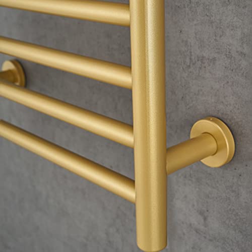 Sèche-serviettes électrique noir 80W en acier inoxydable pour mur