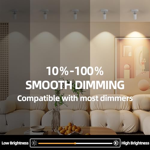 Image of LED Ceiling Spotlight Directional Lighting Indoor Spotlights(White) | Zoomable15-60,5CCT /2700K-5000K,Dimmable,12W,For Living Room Gallery Art Lighting