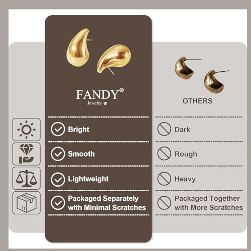 12 Pairs Chunky Gold Hoop Earrings for Women Trendy, Gold Plated Lightweight Hypoallergenic Stack, Thick Open Twisted Huggie Hoops Earring Set - Image 8