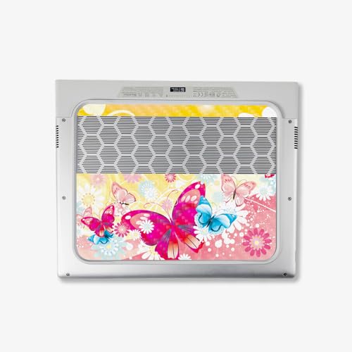 Image of MightySkins Carbon Fiber Skin Compatible with Alienware X14 R2 (2023) Full Wrap Kit - Floral Butterfly | Protective, Durable Textured Carbon Fiber Finish | Easy to Apply | Made in The USA