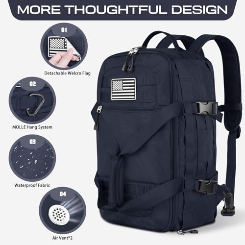 Image of Gym Bags for Men, Military Travel Duffle Bag with Shoe Compartment